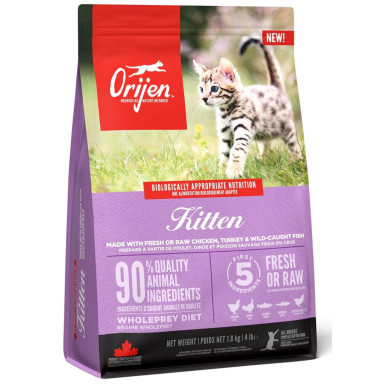 ORIJEN Kitten – hrană uscată fără cereale pentru pui de pisică, 1,8 kg